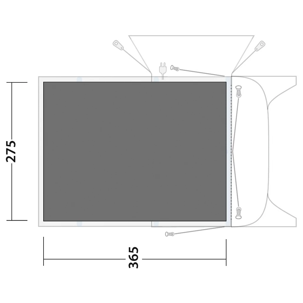 Outwell Footprint Blossburg 380 - Footprint 4 Outwell Footprint Blossburg 380 - Footprint - Image 2