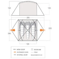 Vango Tryfan 300 - 3-person Tent -Robens Camp Store vango tryfan 300 3 person tent bf detail 7